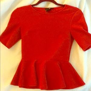 Red peplum top